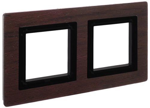 Рамка универсальная DKC Avanti 2-м. дерево венге фото Рамка универсальная DKC Avanti 2-м. дерево венге картинка